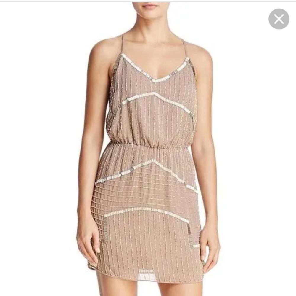 NWT Bloomingdales Aqua Taupe Dress Size Small